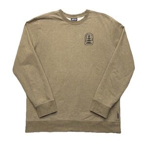 Patagonia Men's Old Growth Midweight Crew Neck Size M Green Sweatshirt Pullover